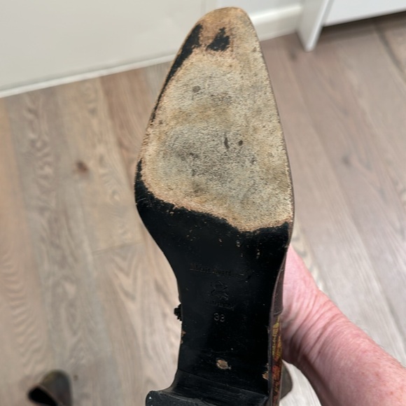 Italian Leather cowboy boots, size 38 - Picture 6 of 7